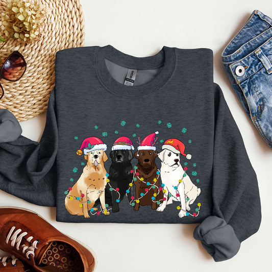 Christmas Dogs, Labrador, Dog Lovers, Santa, Pet Sweatshirt