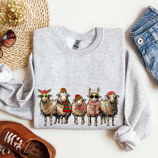 Christmas Sheep, Sheep Lovers, Santa, Farm Life Sweatshirt