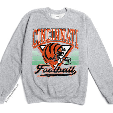 Cincinnati Football Vintage Game Day Reversible Two-Faced Classic Premium Sweatshirt