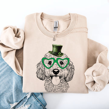 Cockapoo, Adorable Dog, St Patrick's Day, Lucky, Irish Sweatshirt