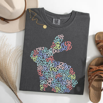 Colorful Bows, Easter, Bunny, Jesus, Rabbit, Holiday Tshirt Comfort Colors T-Shirt