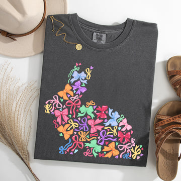 Colorful Ribbons, Easter, Bunny, Jesus, Rabbit, Holiday Tshirt Comfort Colors T-Shirt
