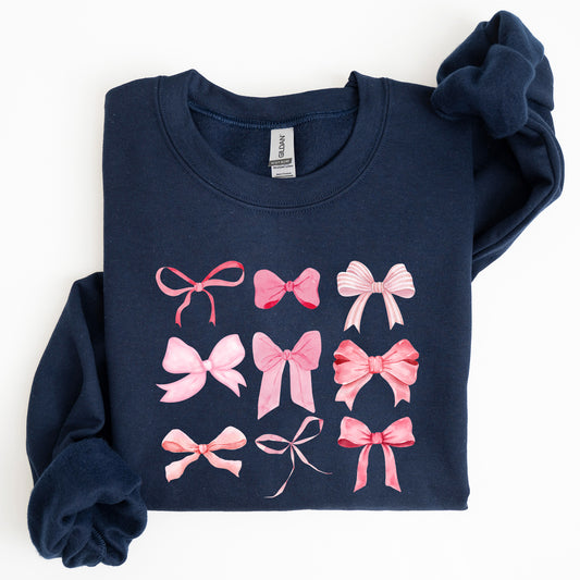 Coquette, Pink Bows, Trend, Girly, Soft Girl Era Sweatshirt