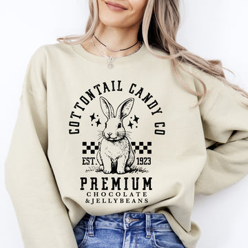 Cottontail Candy, Easter, Bunny, Jesus, Rabbit, Holiday Sweatshirt