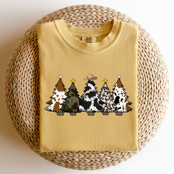 Cowboy Christmas Trees, Winter, Snow, Santa Tshirt Comfort Colors T-Shirt
