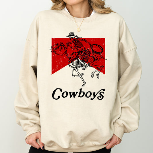 Cowboy Killer, Skeleton, Horse, Cowgirl, Western, Sweatshirt