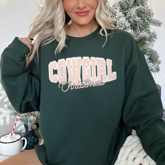 Cowgirl Christmas Retro Sweatshirt