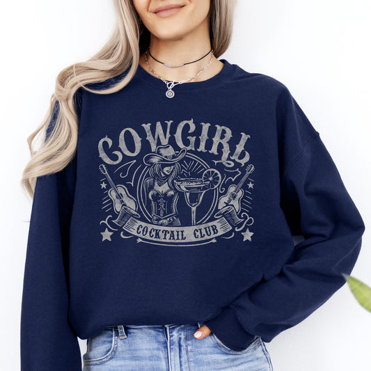 Cowgirl Cocktail Club, Western, Country Sweatshirt