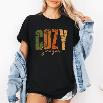 Cozy Season, Fall Vibes, Retro Varsity, Autumn, Pumpkin, Tshirt