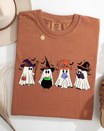 Cute Halloween Ghosts, Witches, Skeleton, Halloween, Fall, Autumn Shirt Comfort Colors T-Shirt