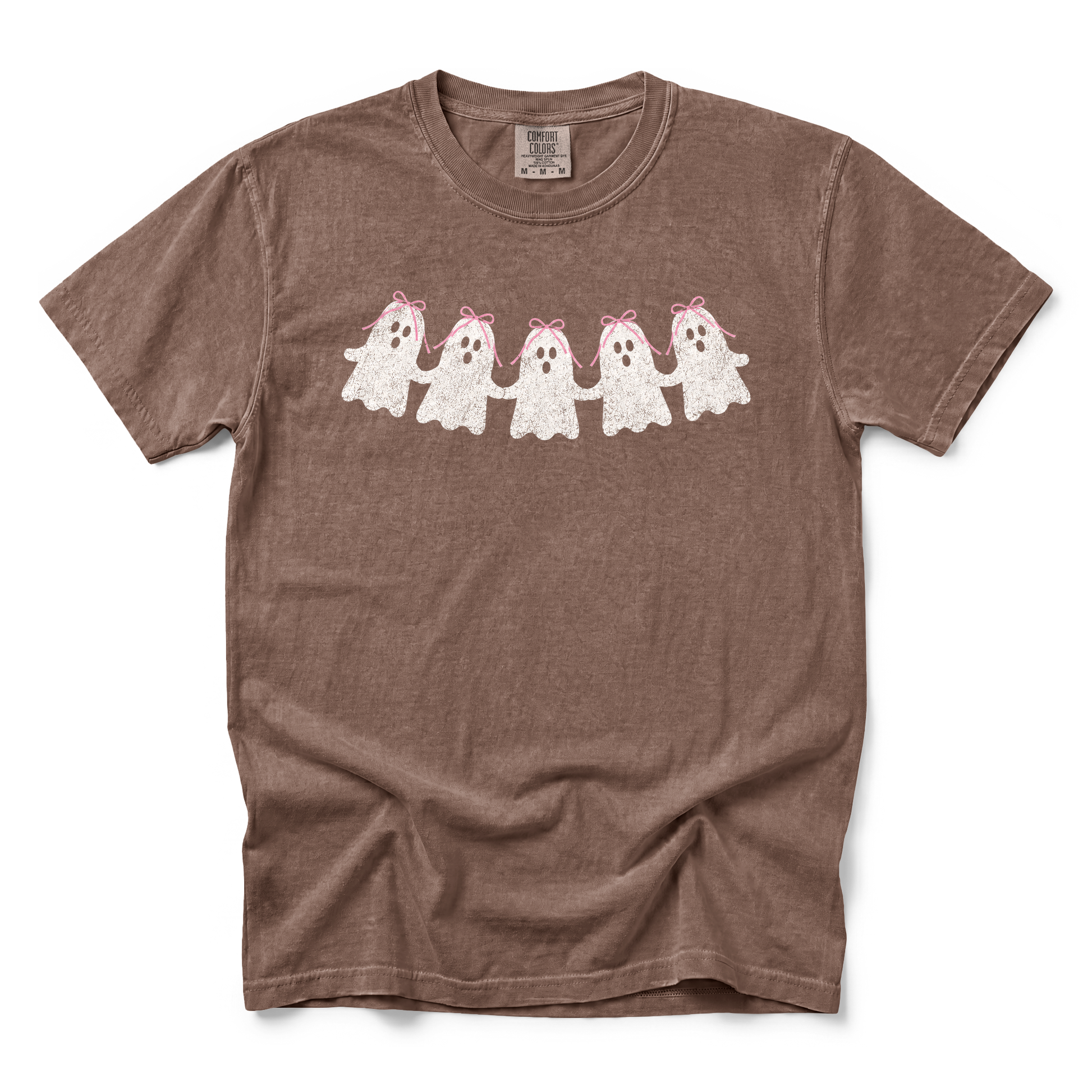 Cute Ghosts graphic on Comfort Colors 1717 in Espresso