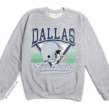 Dallas Football Vintage Two-Sided Reversible Graphic Sweatshirt For Game Day Fans
