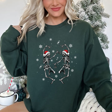 Dancing Skeletons Vintage Christmas Sweatshirt
