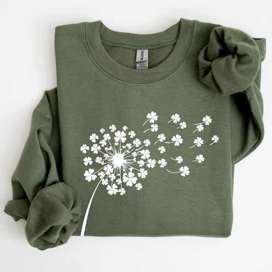 Dandelion, St Patrick's Day, Shamrocks Sweatshirt