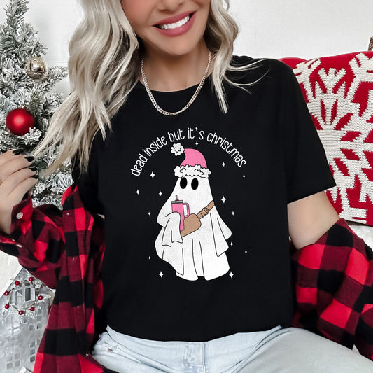 Dead Inside But It's Christmas, BooJee, Bougie, Ghost Super Soft Tees