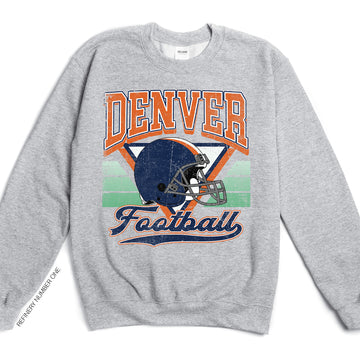 Denver Football Vintage Game Day Reversible Fleece Two Sided Limited Edition Sweatshirt