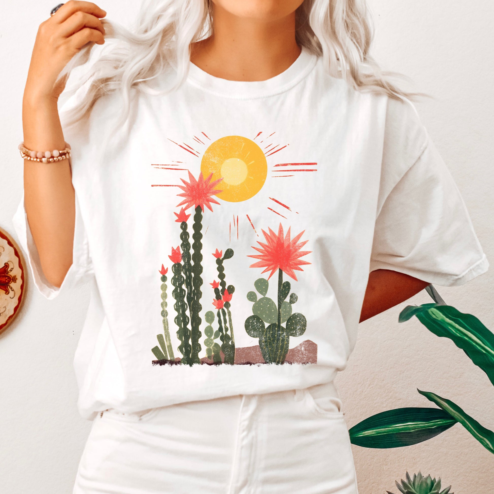 succulent tee Desert Cactus, Sun Succulent T-Shirt