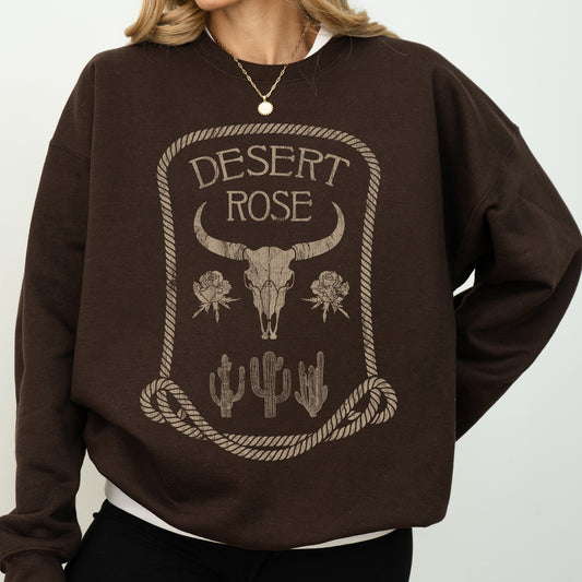 Desert Rose, Western, Country, Cowgirl, Cowboy, Sweatshirt