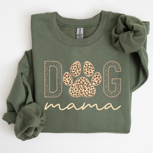 Dog Mama, Leopard Print Sweatshirt, Mother's Day Gift