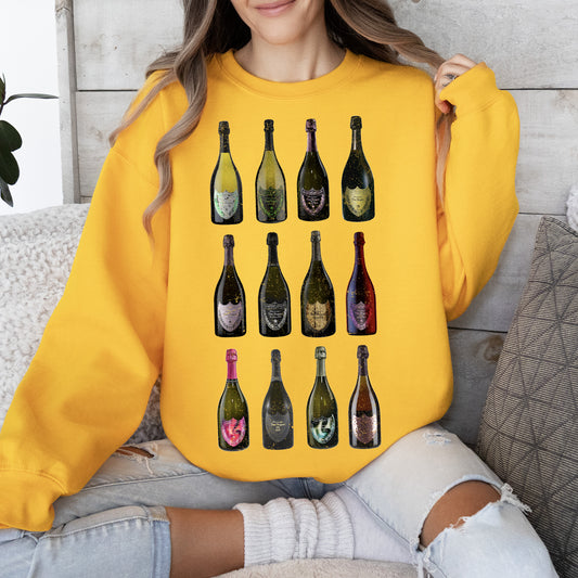 Champagne, Party, Photo Grid Sweatshirt, Trend