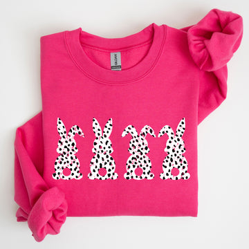 Easter Bunnies, Polka Dot, Dalmatian Print, Trend, Pattern Sweatshirt