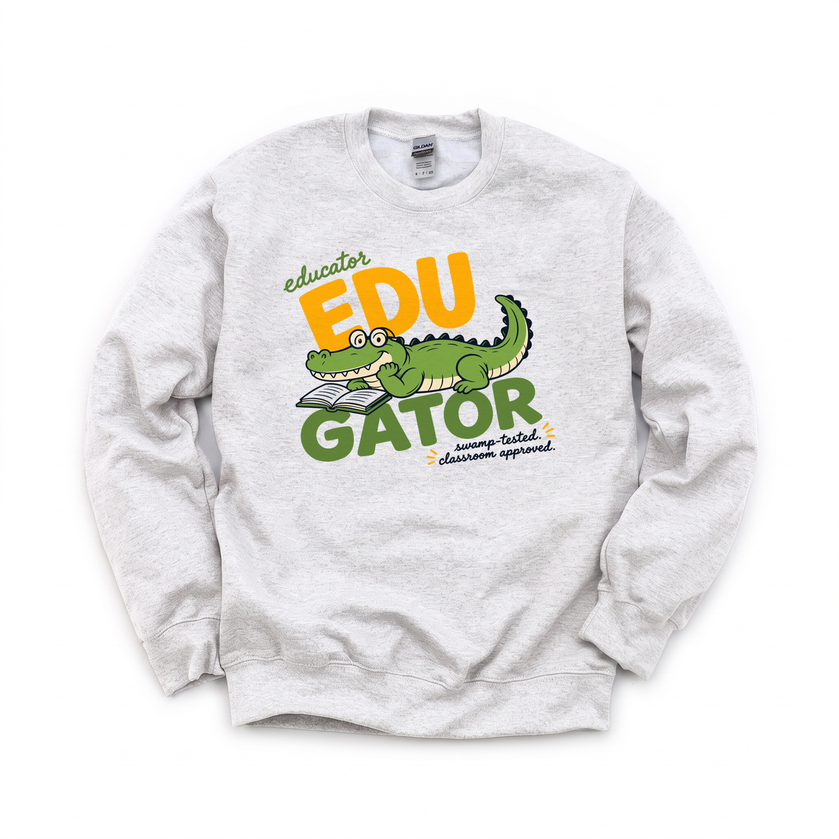 EduGator graphic on Gildan 18000 in Ash