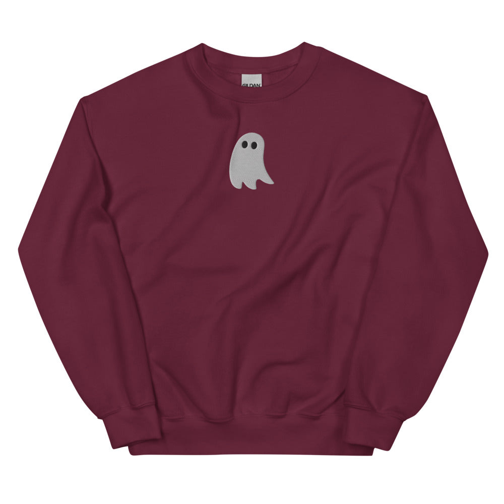 Cute Ghost graphic on Gildan 18000 in Maroon