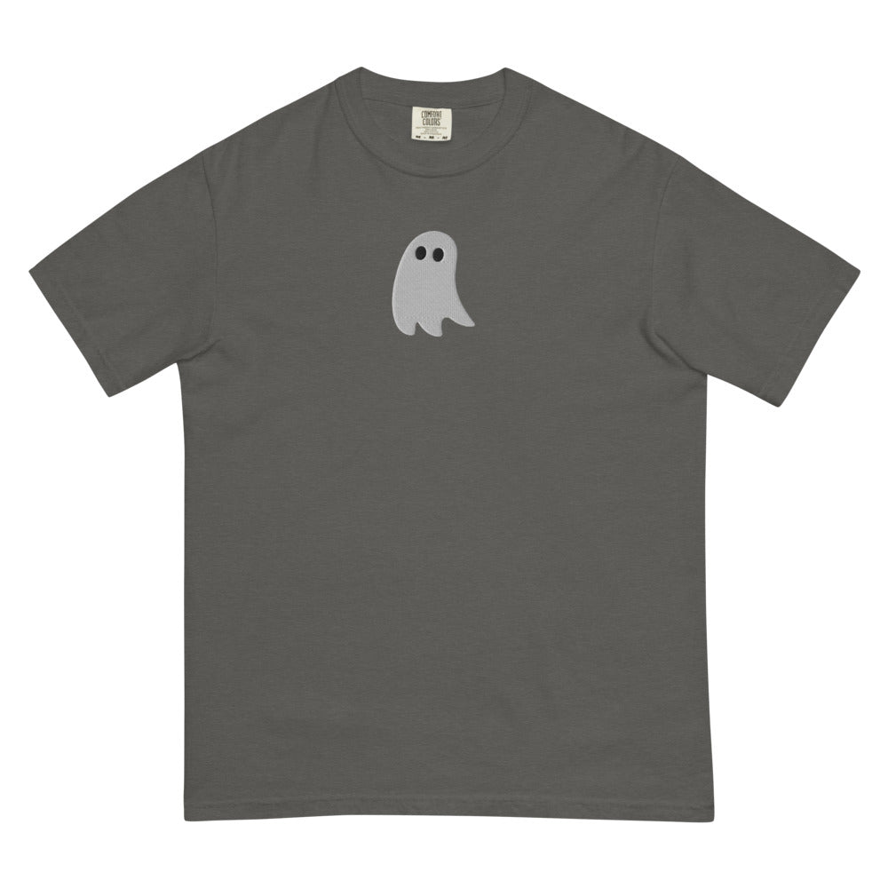 Cute Ghost graphic on Comfort Colors 1717 in Pepper