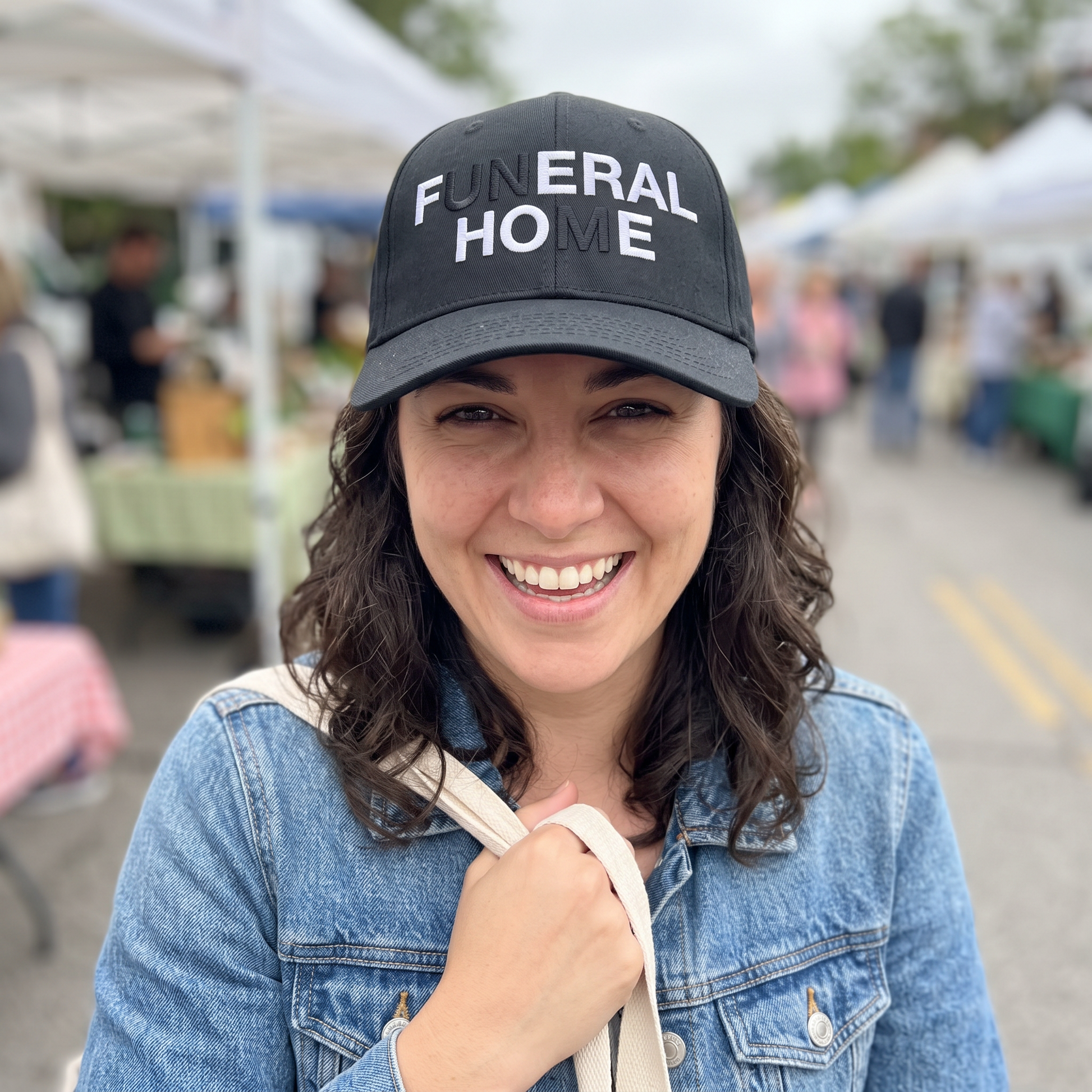 Feral Hoe Play on Words embroidered hat in Black worn lifestyle photo