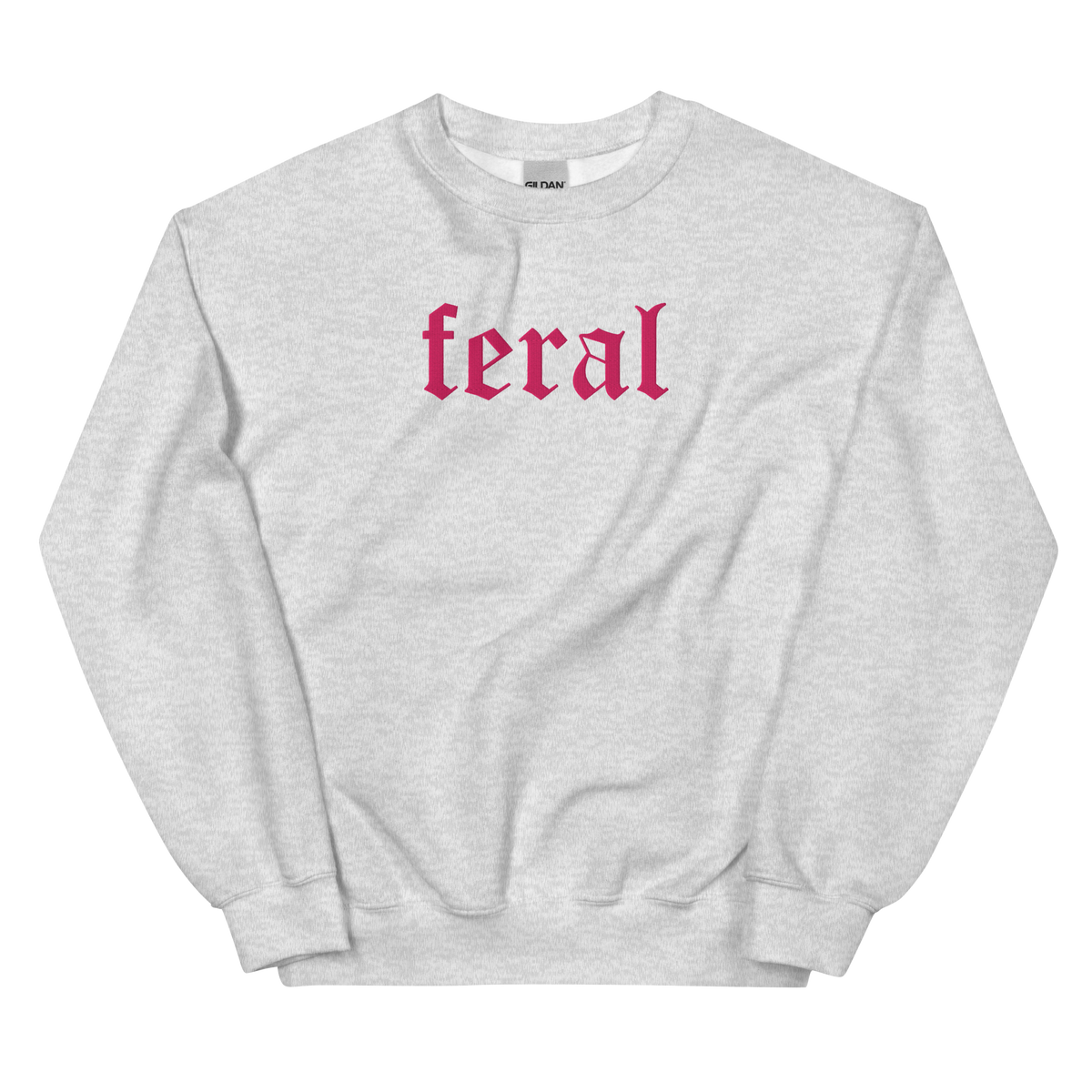 Feral graphic on Gildan 18000 in Ash