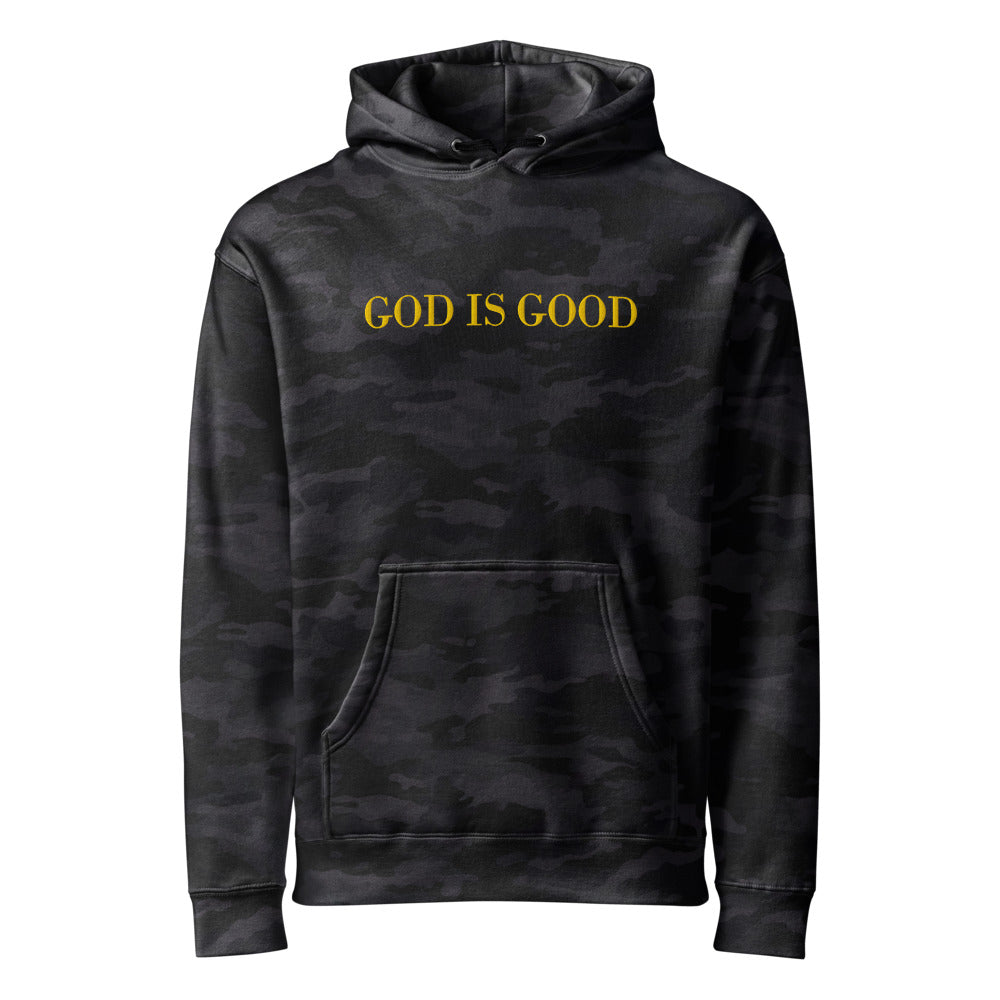 God Is Good graphic on Independent Trading Co. IND4000 in Black Camo