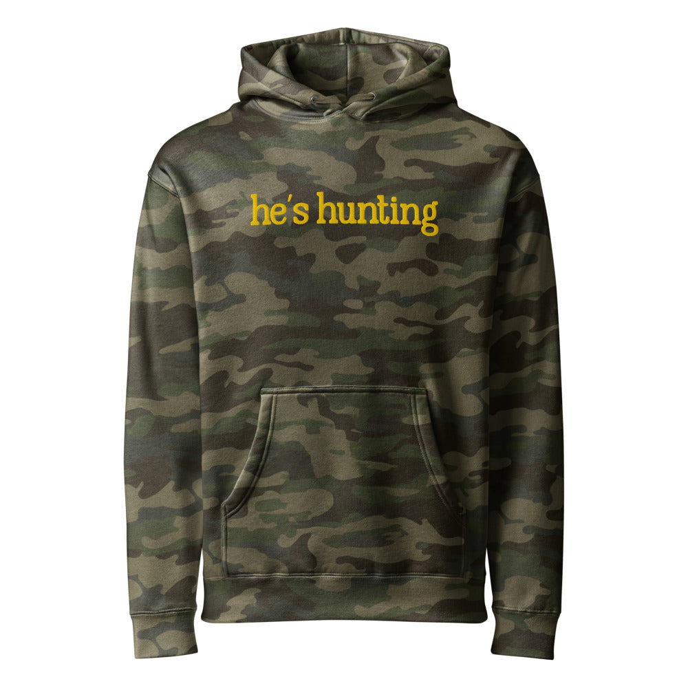 He's Hunting graphic on Independent Trading Co. IND4000 in Forest Camo