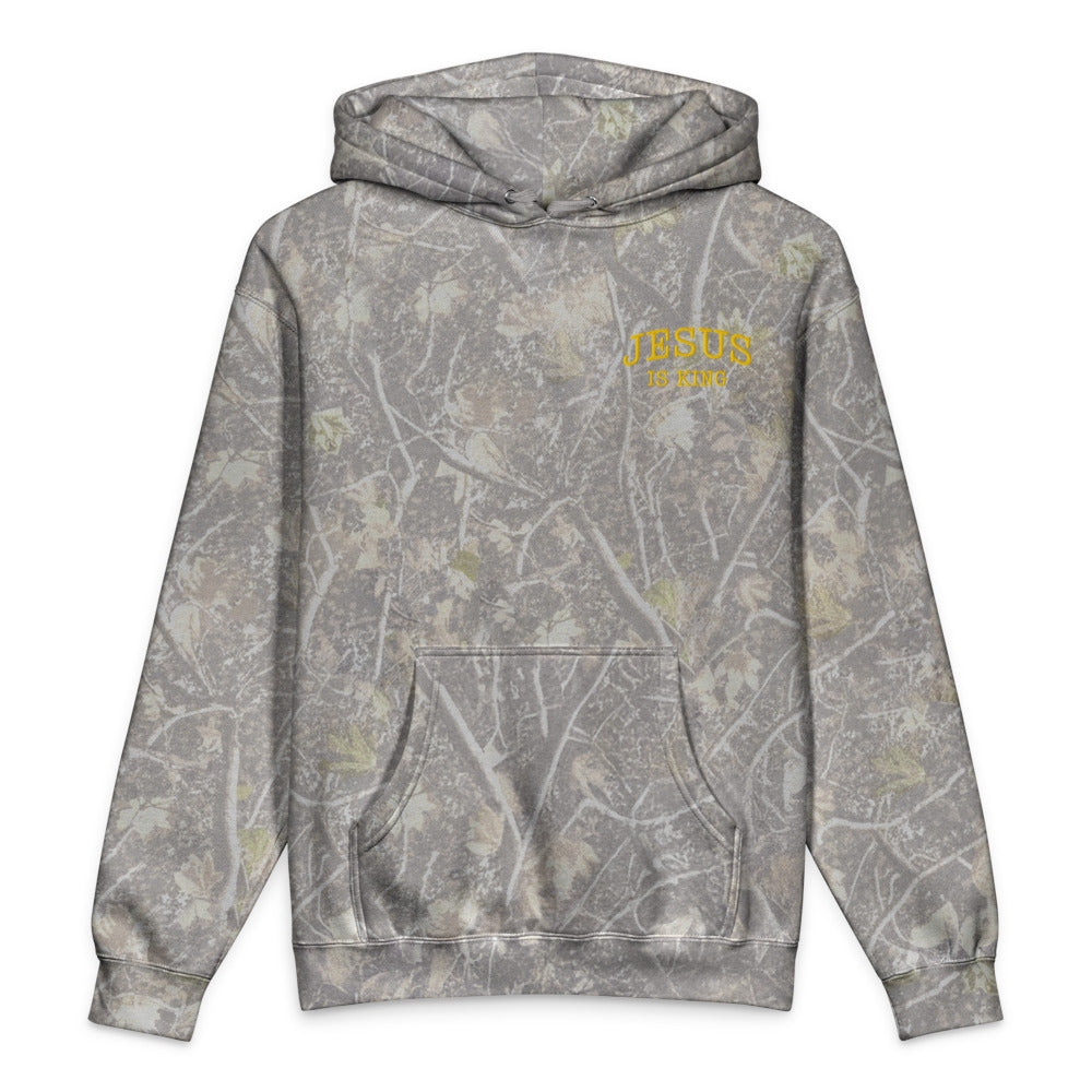 Jesus Is King graphic on Independent Trading Co. IND4000 in Deadwood Tree Camo