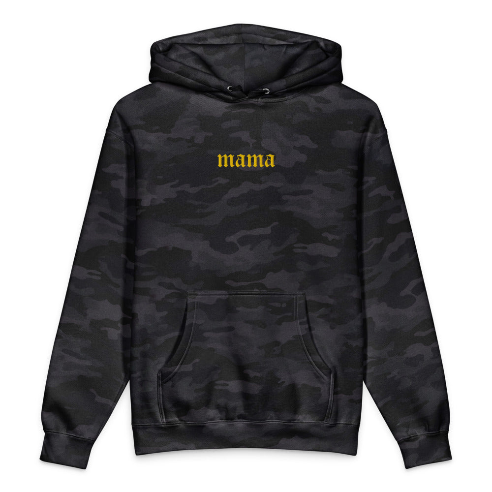 Mama graphic on Independent Trading Co. IND4000 in Black Camo