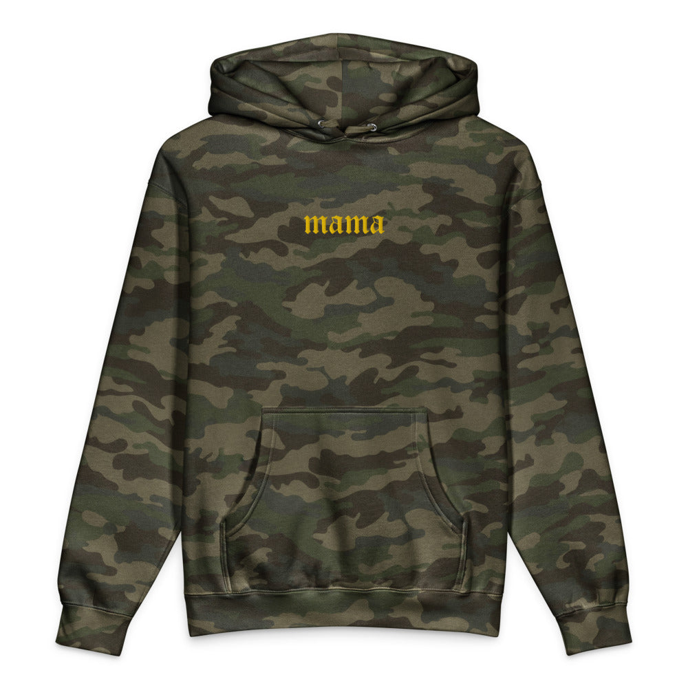 Mama graphic on Independent Trading Co. IND4000 in Forest Camo