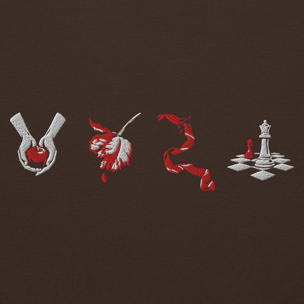 Twilight Saga Book Covers graphic on Gildan 18000 in Dark Chocolate