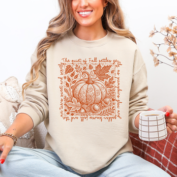 Fall Quote, Pumpkin, Autumn, Minimalist, Pretty Sweatshirt