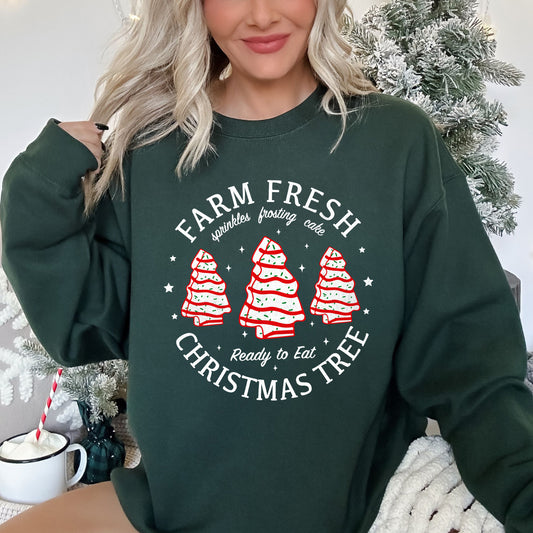 Farm Fresh Christmas Tree Cakes, Sweatshirt