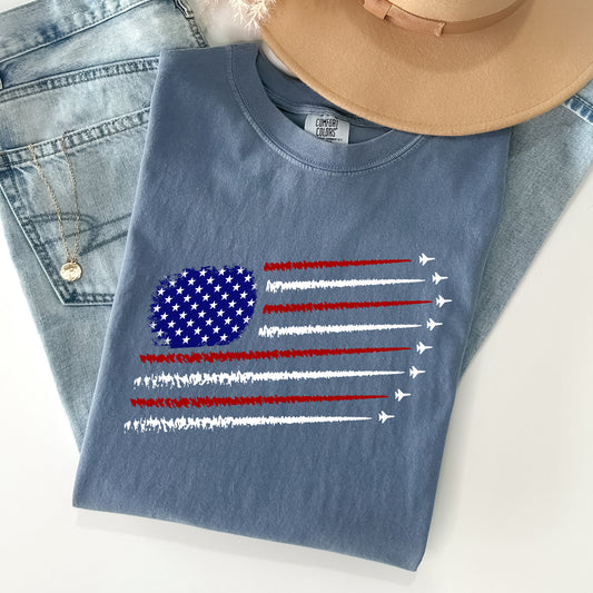 Fighter Jets, Navy, Air Force, American Flag, Tshirt