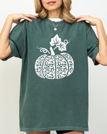 Folk Art Pumpkin, Fall, Autumn, Thanksgiving, Halloween Shirt Comfort Colors T-Shirt
