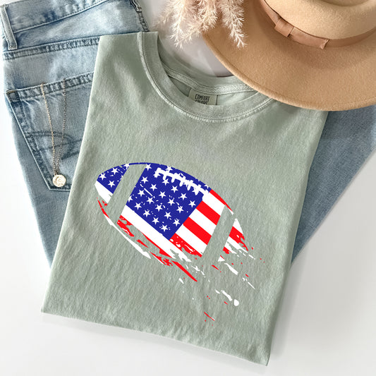 Football, Sports, American Flag, Patriotic Tshirt