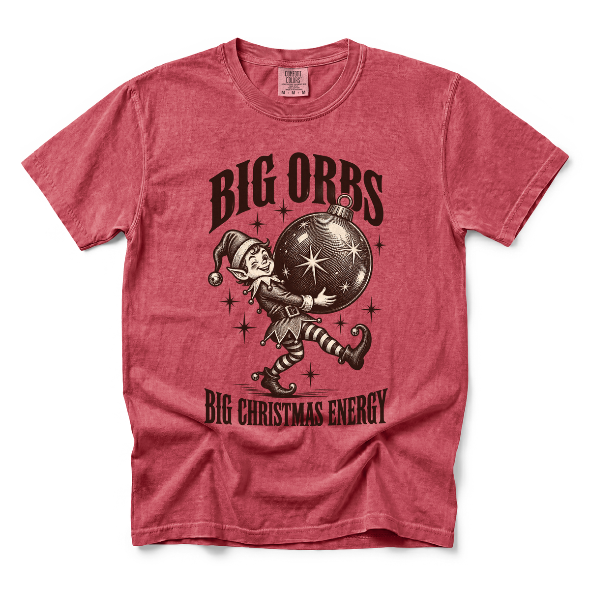 Big Orbs graphic on Comfort Colors 1717 in Crimson