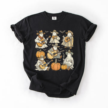 Ghost Cowboys, Halloween, Bats, Spooky, Comfort Colors T-Shirt