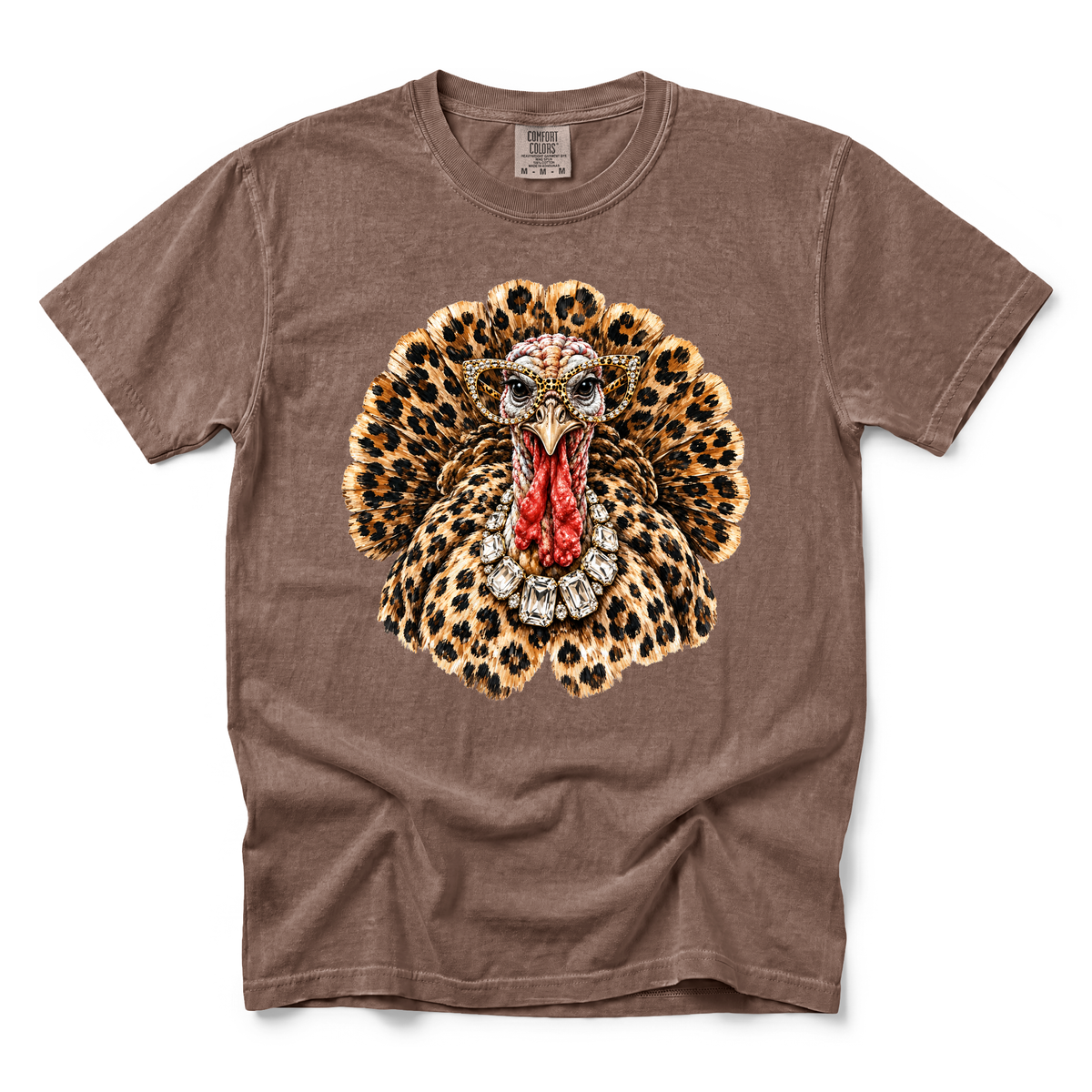 Glam Turkey graphic on Comfort Colors 1717 in Espresso