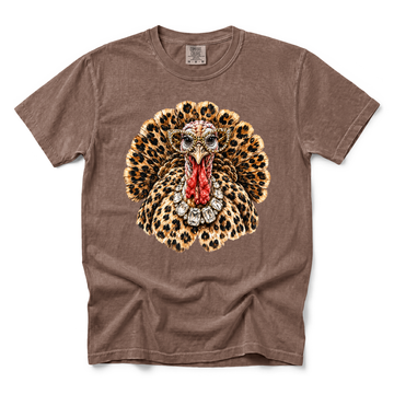 Glam Turkey graphic on Comfort Colors 1717 in Espresso
