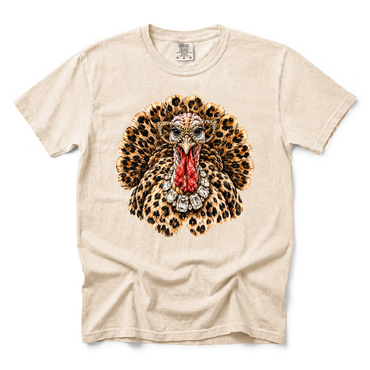 Glam Turkey graphic on Comfort Colors 1717 in Ivory