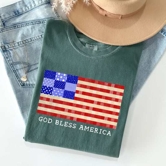 God Bless America, Land That I Love, USA Flag Tshirt