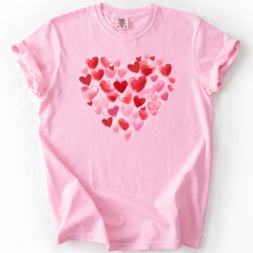 Gorgeous, Watercolor Heart, Painted Effects, Valentine's Day, Comfort Colors T-Shirt