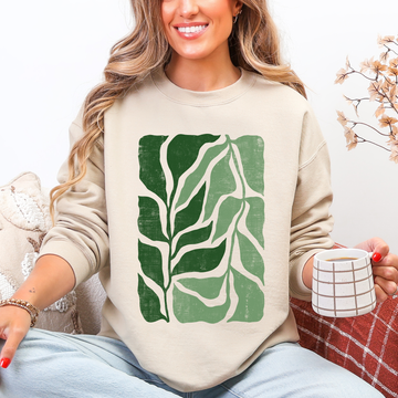 Green Leaf Botanica, Vintage Boho, Nature Sweatshirt