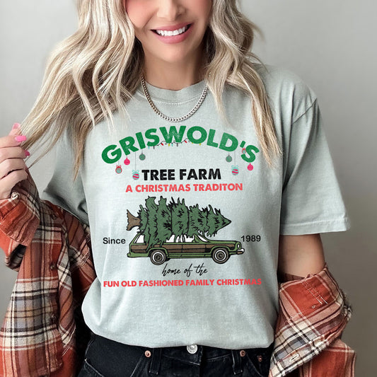 Griswold's Tree Farm, Christmas Vacation, Classic, Retro, Comfort Colors, Tshirt